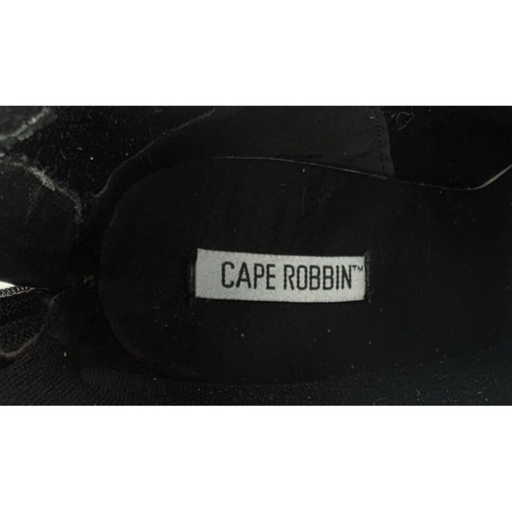 *NWOB Cape Robbin Mona Ankle Boots Womens 10 Blue Black Rhinestone Geo Heeled - Picture 13 of 13